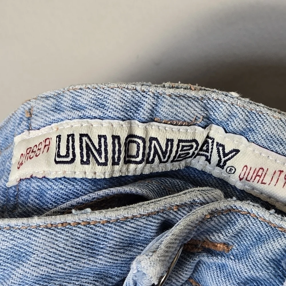 Vintage UnionBay Y2K Western High Rise Long Denim Light Wash Shorts Size 1/2